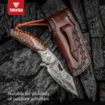 Preklopni Lovački Nož Damascus Snakewood