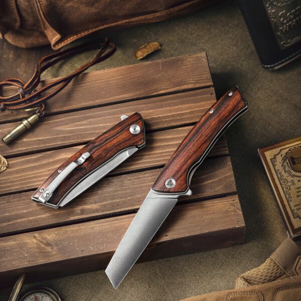 Lovački Nož Trivisa Sag-01 Handmade Convex Edge,3.74" Hand Satin D2 Steel,Ironwood Handle