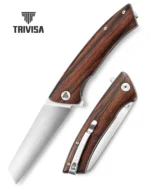 Lovački Nož Trivisa Sag-01 Handmade Convex Edge,3.74" Hand Satin D2 Steel,Ironwood Handle