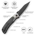 Lovački Nož Trivisa UMa-04 Ti Bolster and Thumb Stud,3.66" S35VN Steel,,Micarta Scales