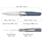 Lovački Nož Trivisa Leominor-03G Liner Lock,3.54" K110 Steel,G10 Handle