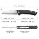 Lovački Nož Trivisa Sag-03B Handmade Convex Edge,3.74" D2 Steel, G10 Handle