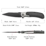 Lovački Nož Trivisa UMa-04 Ti Bolster and Thumb Stud,3.66" S35VN Steel,,Micarta Scales