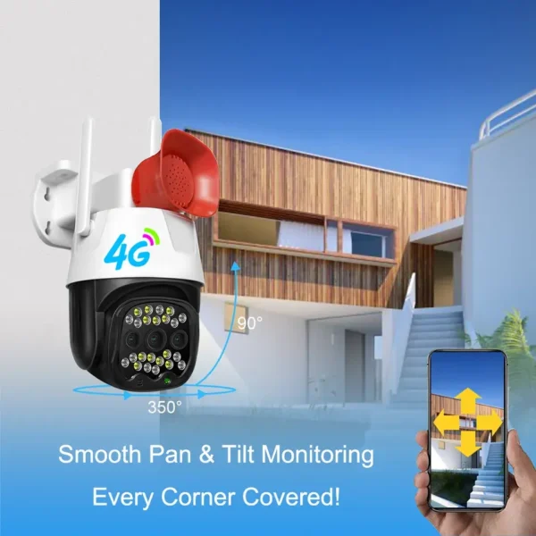 Nadzorna Kamera sa Alarmom 4G Sim Card  (C007X-H-4G)