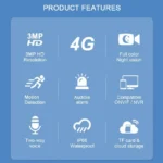 Nadzorna Kamera sa Alarmom 4G Sim Card  (C007X-H-4G)