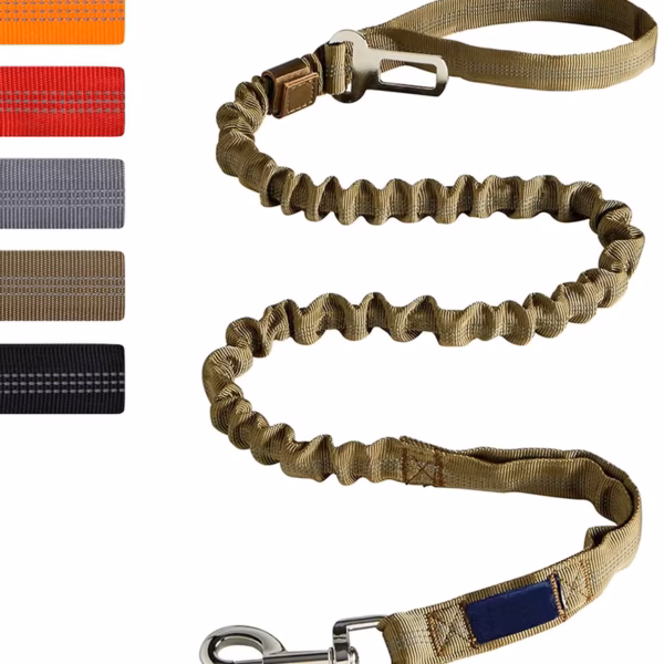 Povodac za pse rastezivi 2,5cm x 120cm khaki