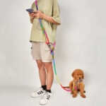 Povodac iz dva dela running hands free multicolor