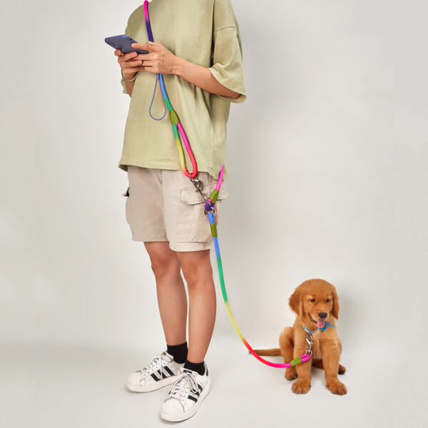 Povodac iz dva dela running hands free multicolor