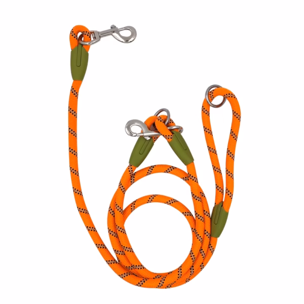 Povodac iz dva dela running hands free orange