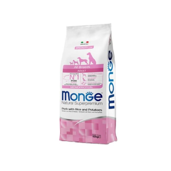 Monge All Breeds Monoprotein Pork (Svinjetina) 12kg
