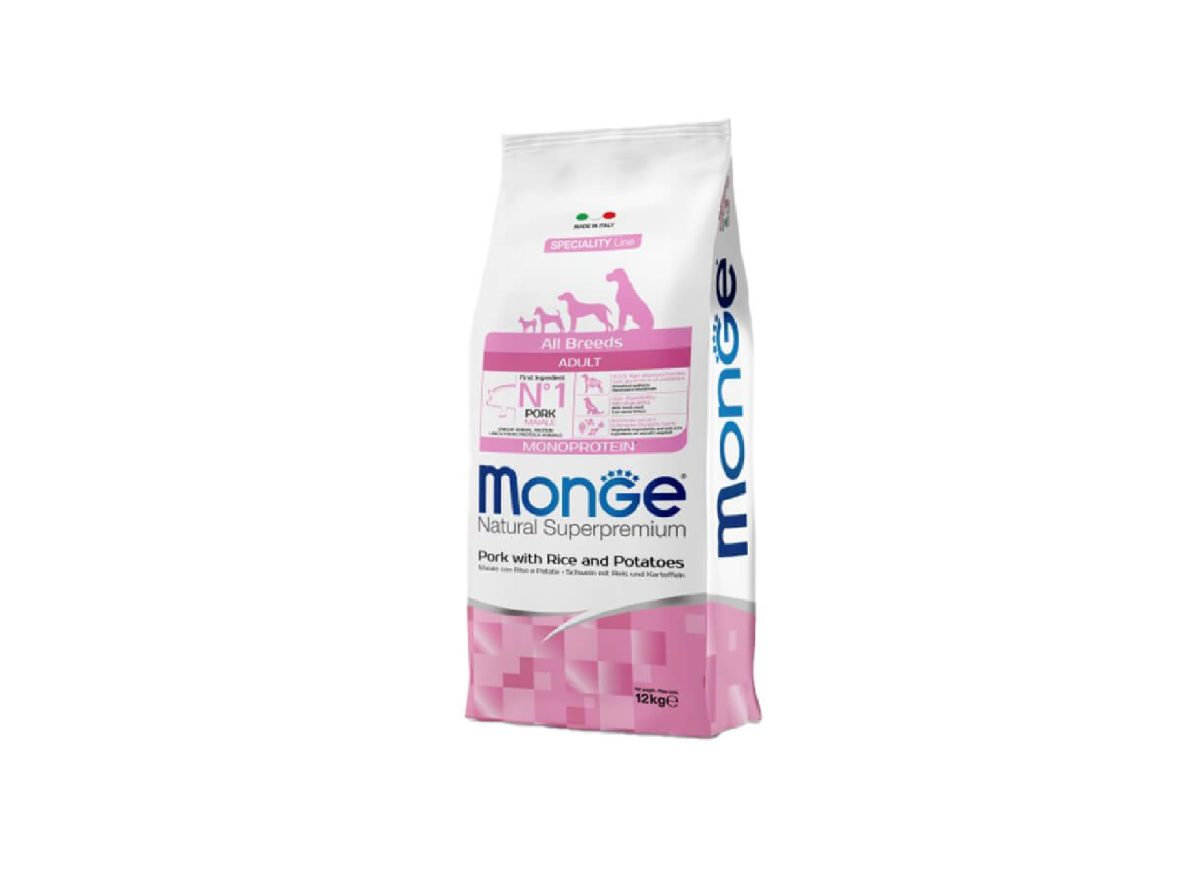 Monge All Breeds Monoprotein Pork 12kg Monge All Breeds Monoprotein Pork (Svinjetina) 12kg